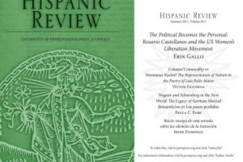 CSWS graduate research grant recipient Erin Gallo publishes in Hispanic Review