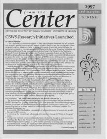 The front page of the Spring 1997 "From the Center and Margins" Newsletter