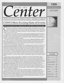Cover of 1999 Fall "From the Center and Margins"