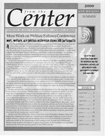 Cover of 2000 Summer "From the Center and Margins"