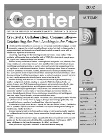 Front page of 2002 Fall "From the Center"
