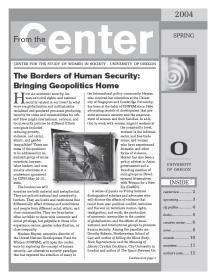 Front page of 2004 Spring "From the Center"