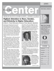 Front page of 2005 Winter-Spring "From the Center"