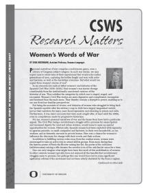 First page of 2007 Spring Research Matters