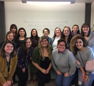 Nicole Giuliani with members of her research team, Fall 2017.