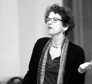 Margaret Hallock spoke from the audience at the opening ceremony of the CSWS 40th Anniversary Celebration in November 2013 / photo by Jack Liu. 