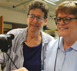 Judith Raiskin (l) and Linda Long are record oral histories from Eugene’s lesbian community to be housed at the UO Libraries Special Collections and University Archives.