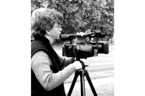 Gabriela Martínez filming 