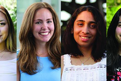 The 2025 CSWS-OVPRI Undergraduate Steam Summer Fellows are, from left, Cing Dim, Sophia Foerster, Anisha Srinivasan, and Alex Underwood / photos provided by the fellows.