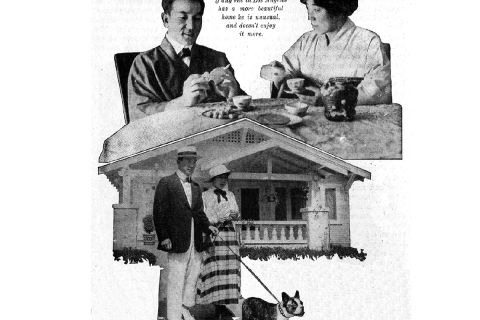 Tsuru Aoki and Sessue Hayakawa in Hollywood. Picture-Play 4.1 (March 1917): 64.