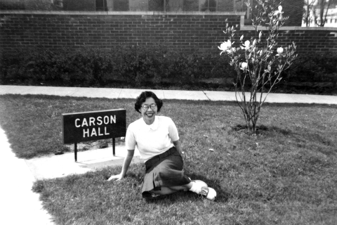 Yoko Matsuoka McClain at the University of Oregon, 1952.  / Photo Credits: McClain Family Private Collection.