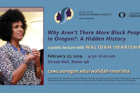 CANCELLED due to weather: Walidah Imarisha returns to campus to talk about black history in Oregon