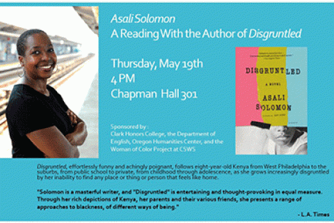 Asali Solomon: a reading with the author of Disgruntled