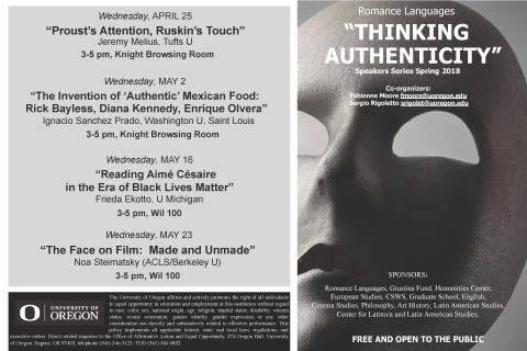 Spring speakers series: “Thinking Authenticity”