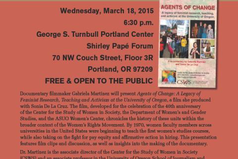 Agents of Change CSWS Road Scholars Poster