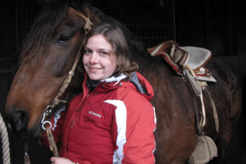 AlexAnn Westlake with a horse