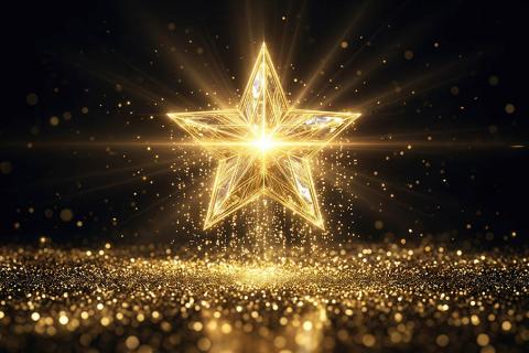 Image of a glowing gold star.