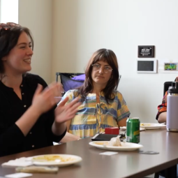 Graduate student fellows share their research at a CSWS luncheon.