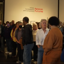 Opening day for the Feminist Futures exhibit.