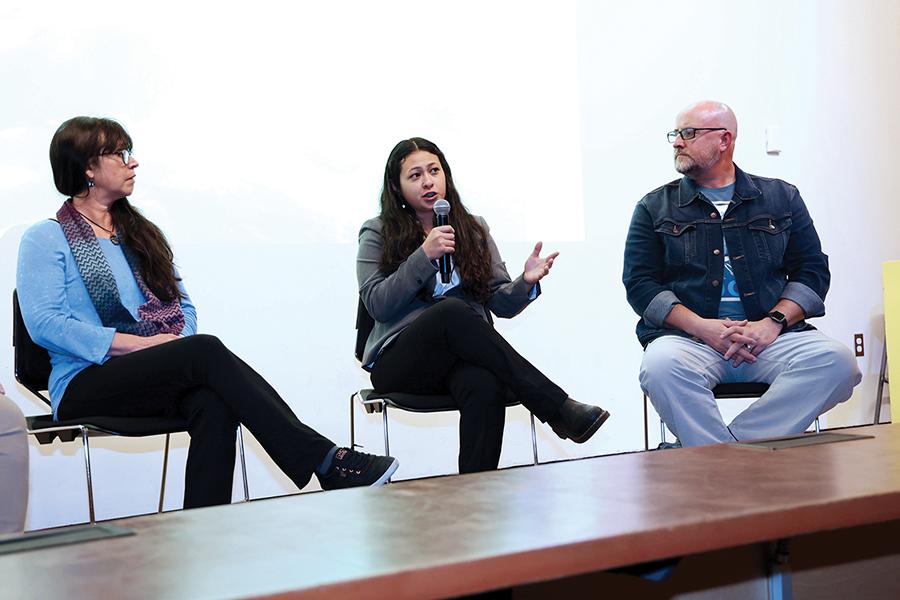 From left, Kari Marie Norgaard, Amada Lang, and Kirby Brown.