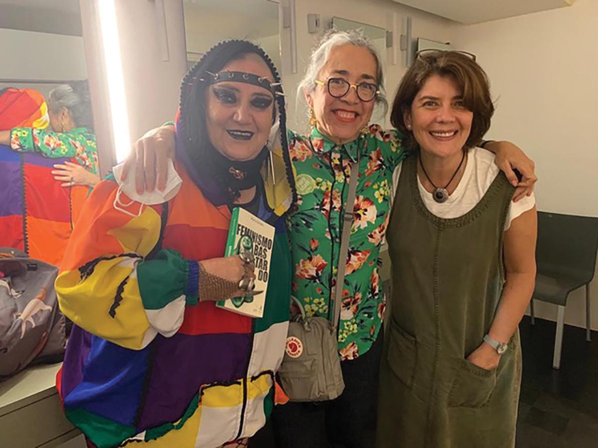 Pictured from left are María Galindo, Christina Rivera Garza, and Magela Baudoin