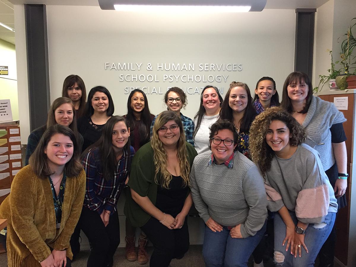 Nicole Giuliani with members of her research team, Fall 2017.