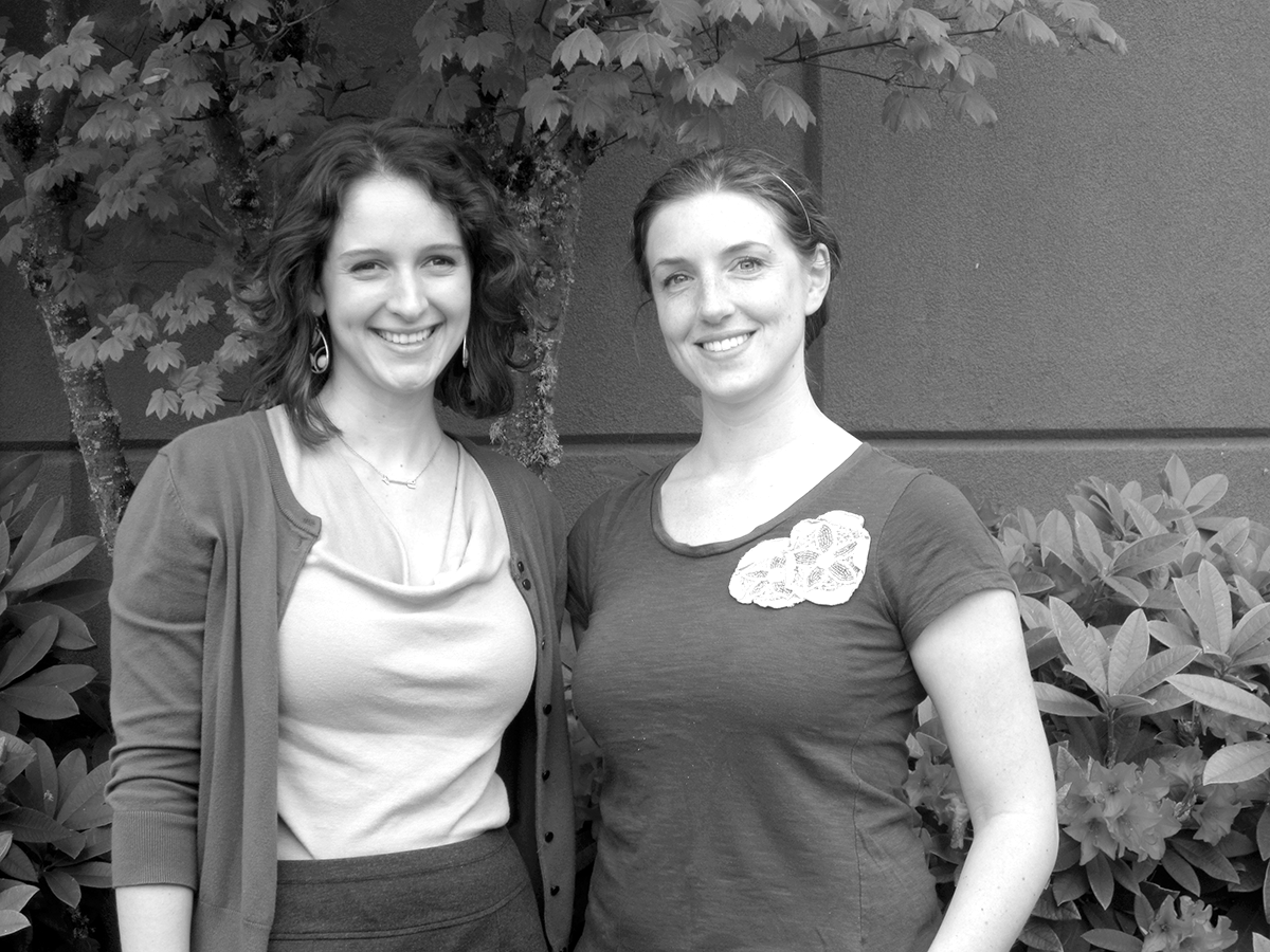 In spring 2014, Marina Rosenthal (l) and Carly Smith helped organize a new CSWS Research Interest Group, the UO Coalition to End Sexual Violence (UO-CESV).