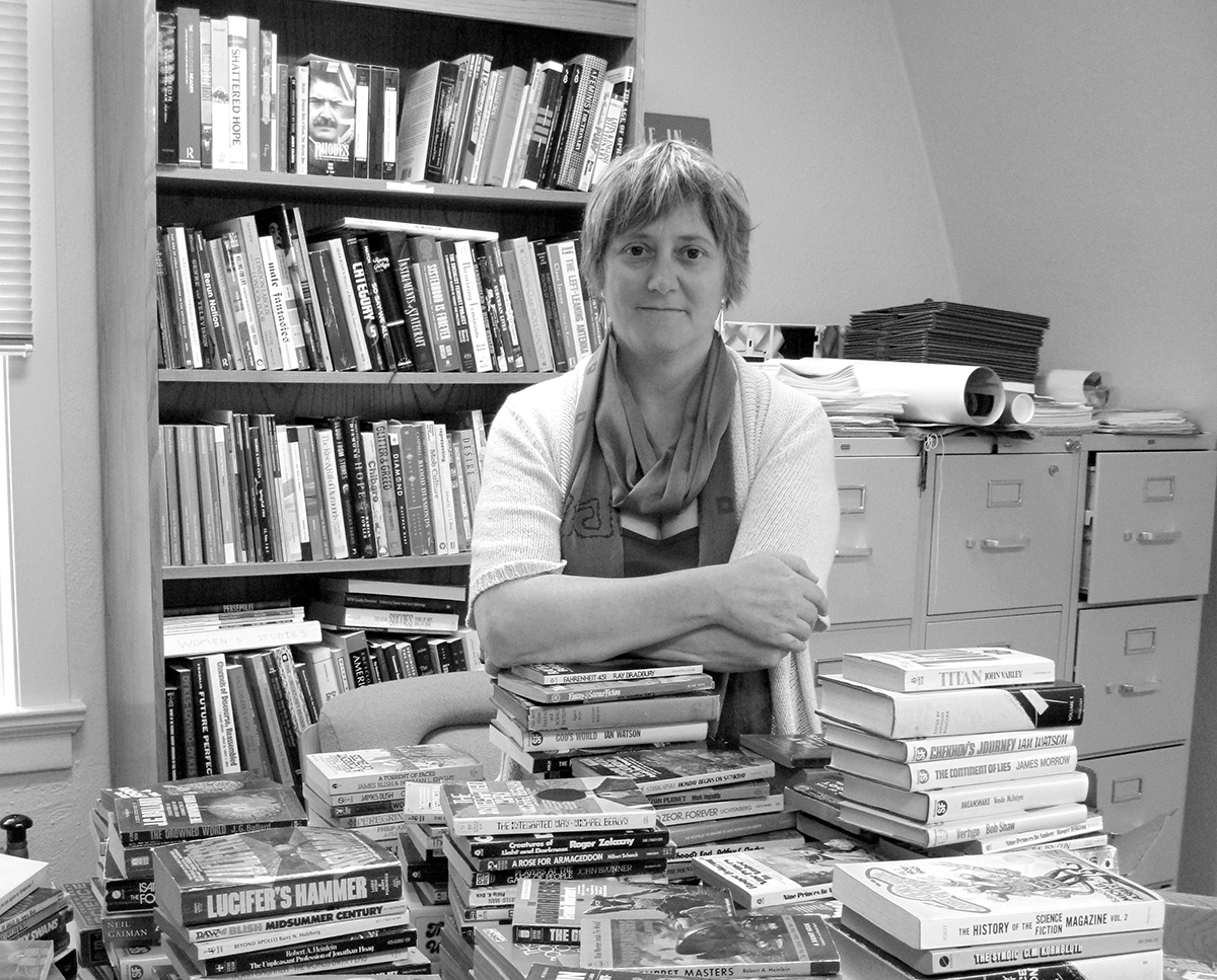 Science fiction is one of Carol Stabile’s areas of research. She will be teaching a course on feminist science fiction during AY 2013-14 / photo by Alice Evans.