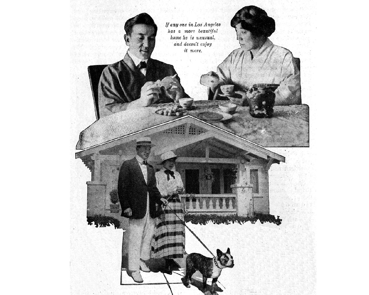 Tsuru Aoki and Sessue Hayakawa in Hollywood. Picture-Play 4.1 (March 1917): 64.