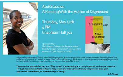 Asali Solomon: a reading with the author of Disgruntled
