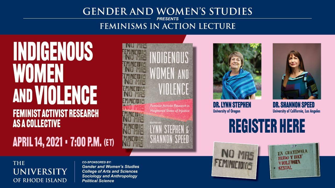 April 14 talk on Indigenous women and violence