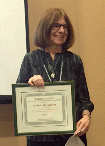 Leslie Steeves wins Teresa Award