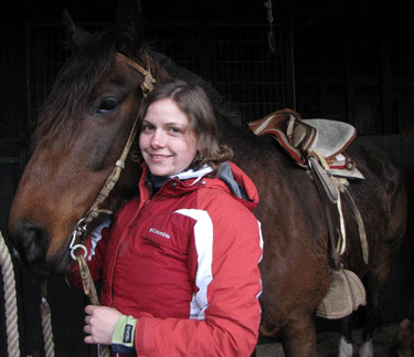 AlexAnn Westlake with a horse