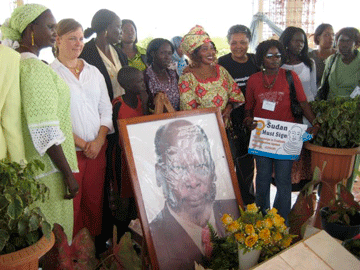  Jennifer Erickson (second from left) with women from the South Sudan Women's Empowerment Network in Juba, South Sudan, August 2008.