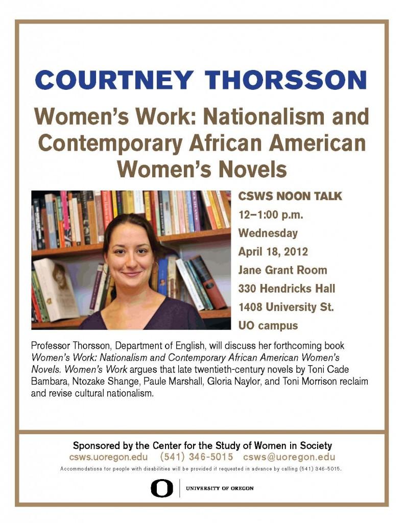 Courtney Thorsson Noon Talk Poster