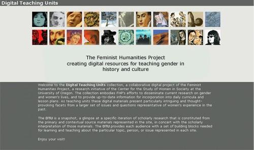 Digital Teaching Units Directory from the Feminist Humanities Project