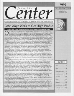 Cover of 1999 Spring "From the Center and Margins"