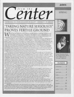 Front page of 2001 Spring "From the Center"