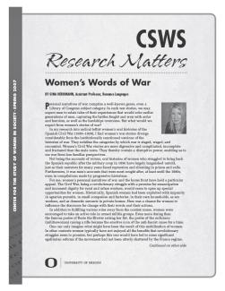 First page of 2007 Spring Research Matters