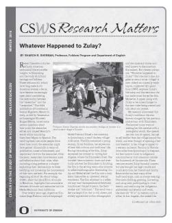 First page of the 2010 Winter Research Matters