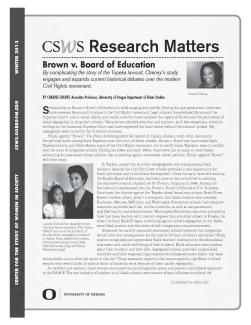 First page of the 2013 Winter Research Matters